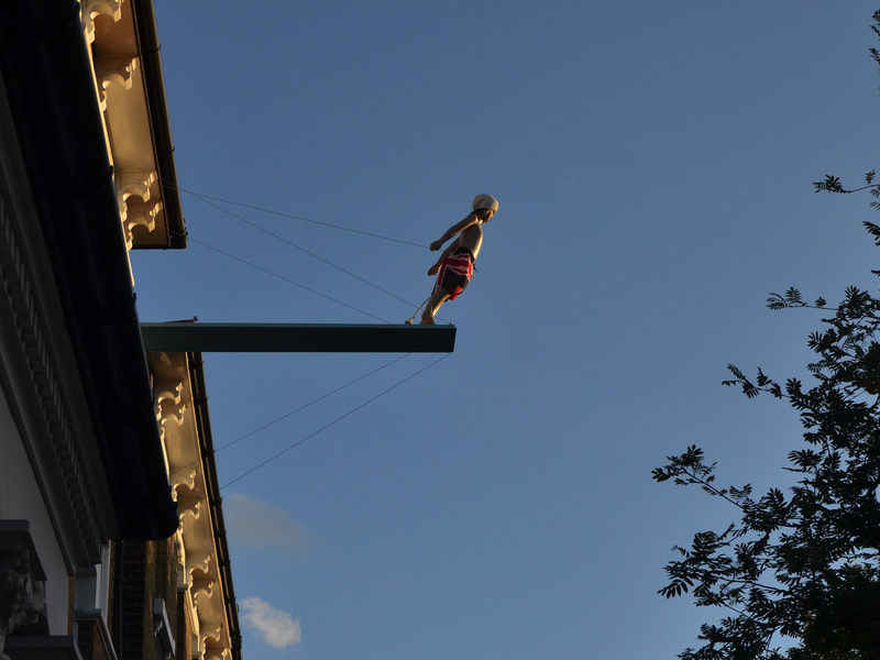 The Diver - mixed media The Diver - mixed media